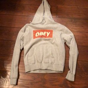Obey pull over hoodie